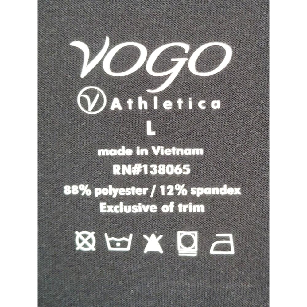 VOGO Athletica High-Waisted Green Black Tie-Dye Cropped Capri Leggings Womens L - Picture 8 of 8